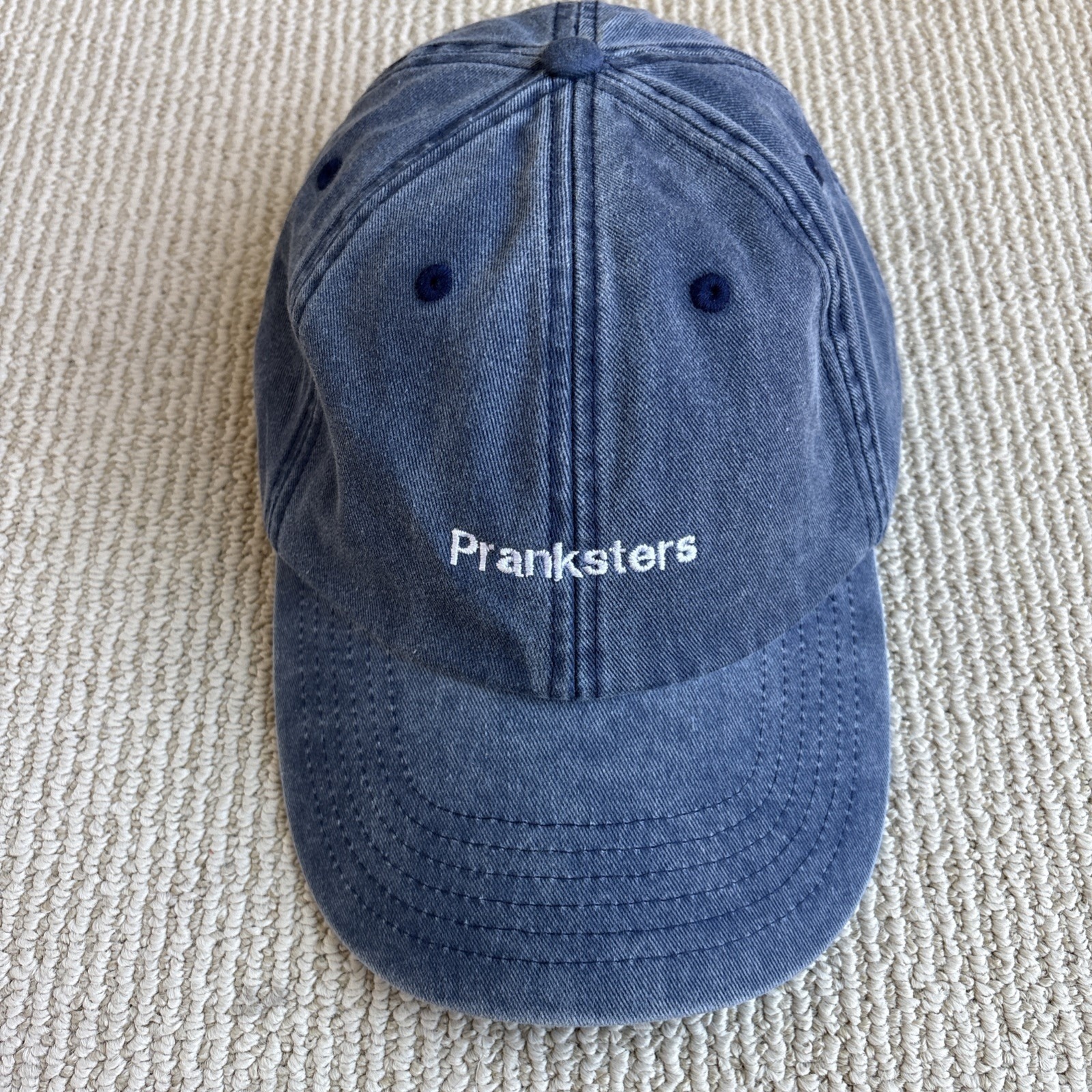 Pranksters Cotton Blue Strapback Baseball Hat Cap Adjustable